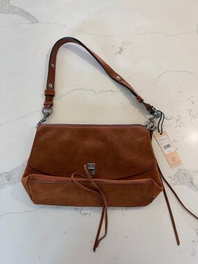 Rebecca Minkoff Darren Suede Shoulder Bag in Brown